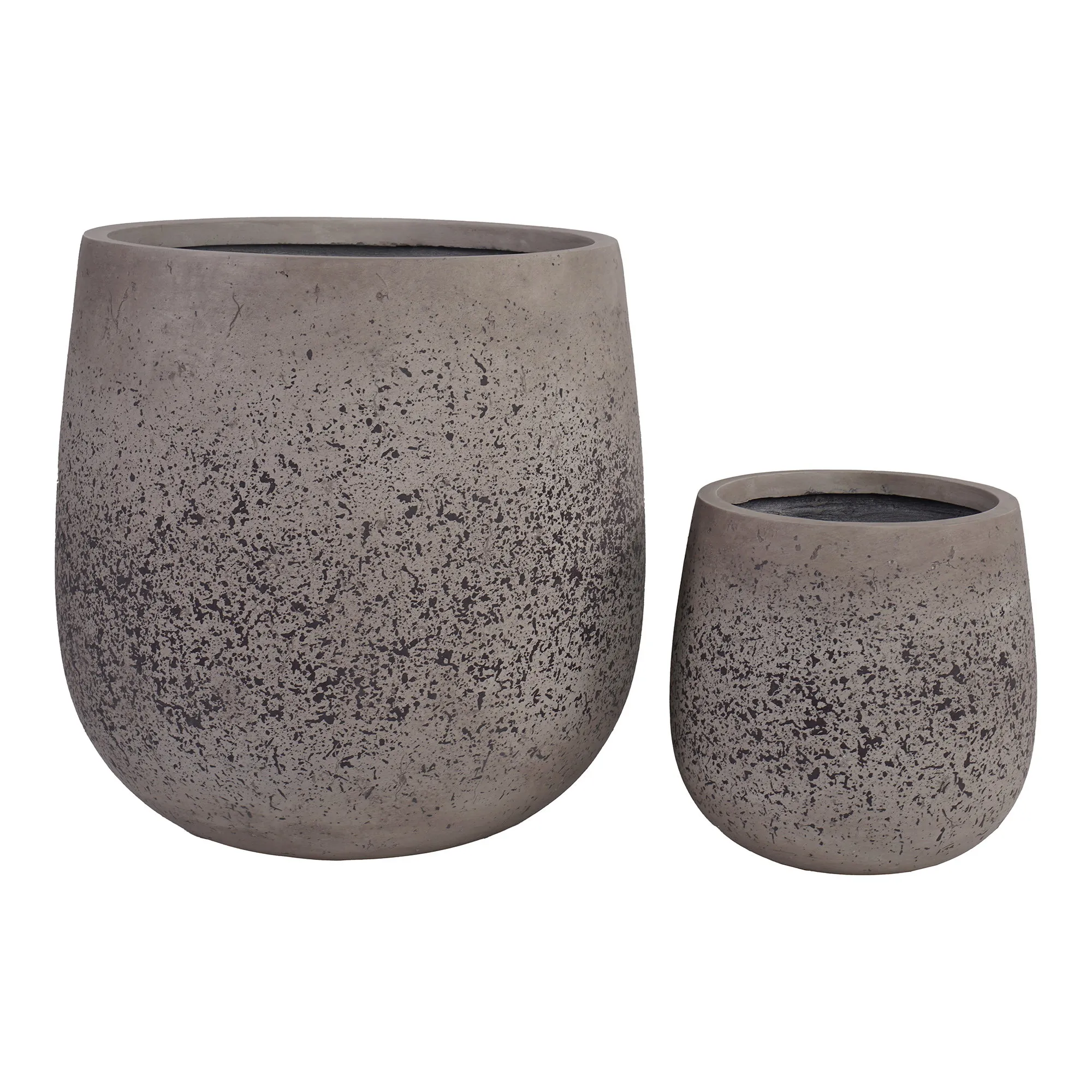 tinkaro Sutton Pflanztöpfe mit Drainage Loch 30/50 cm Grau Set von 2