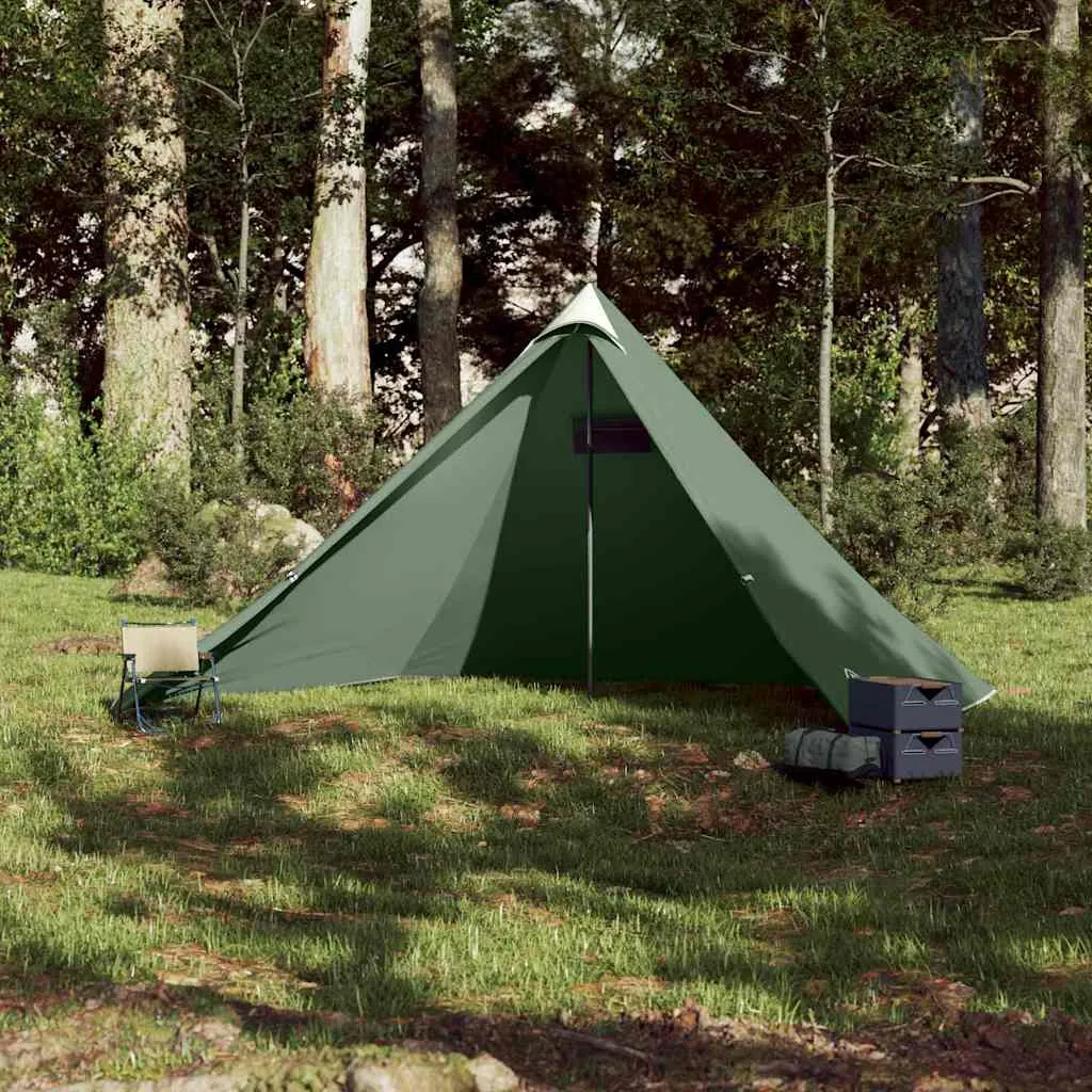 Familienzelt Tipi Grün 427x411x178 cm wasserdicht und leicht tragbar