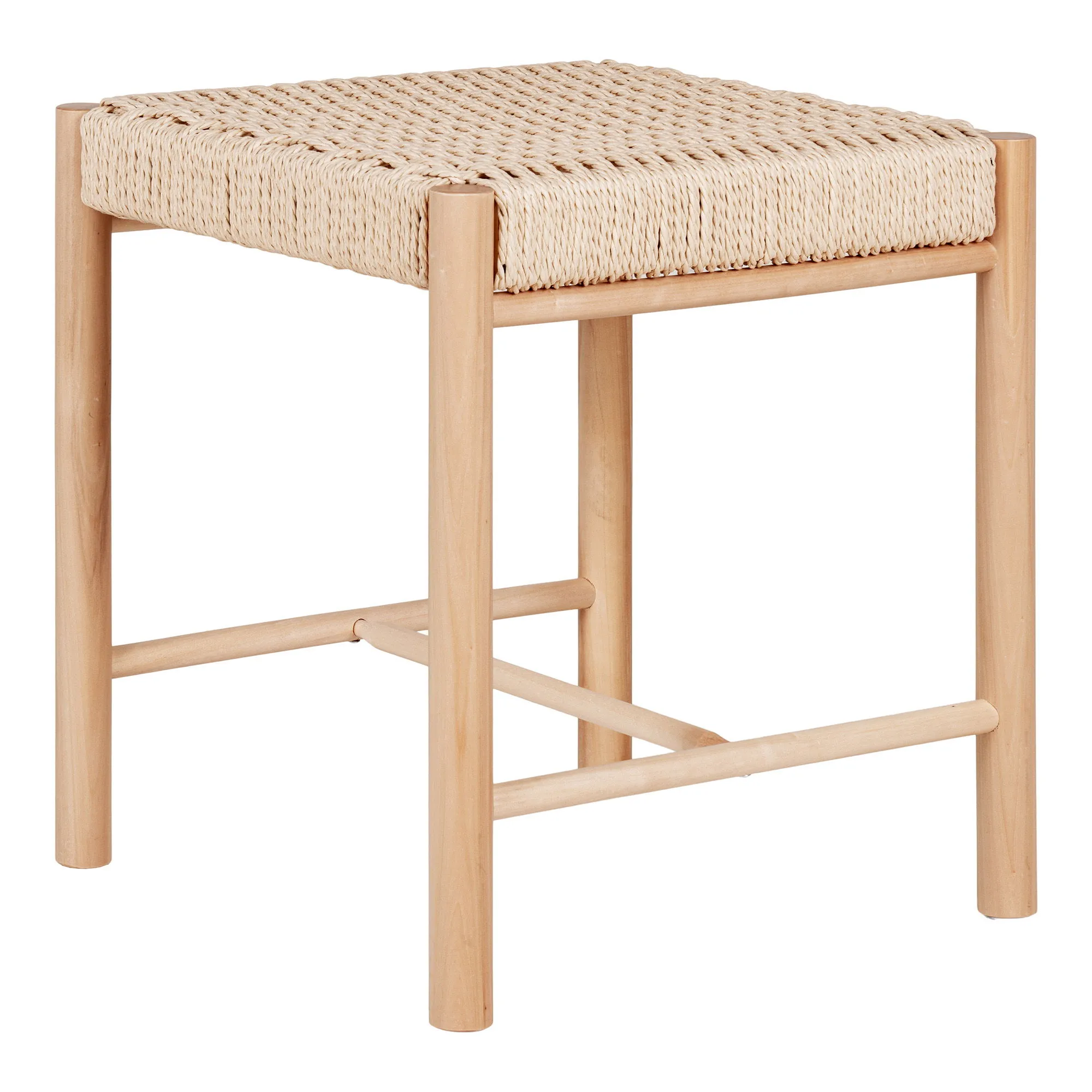 tinkaro Hocker Abano Pappelholz, Papierkordel Natur tinkaro Hocker Abano Pappelholz, Papierkordel Natur