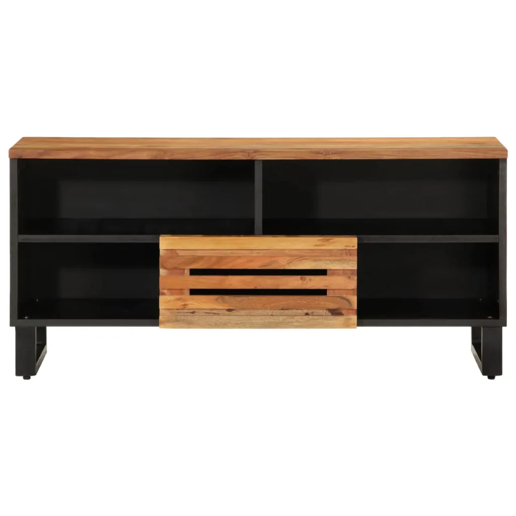 Robuster TV-Schrank aus Echtholz 100 x 34 x 46 cm