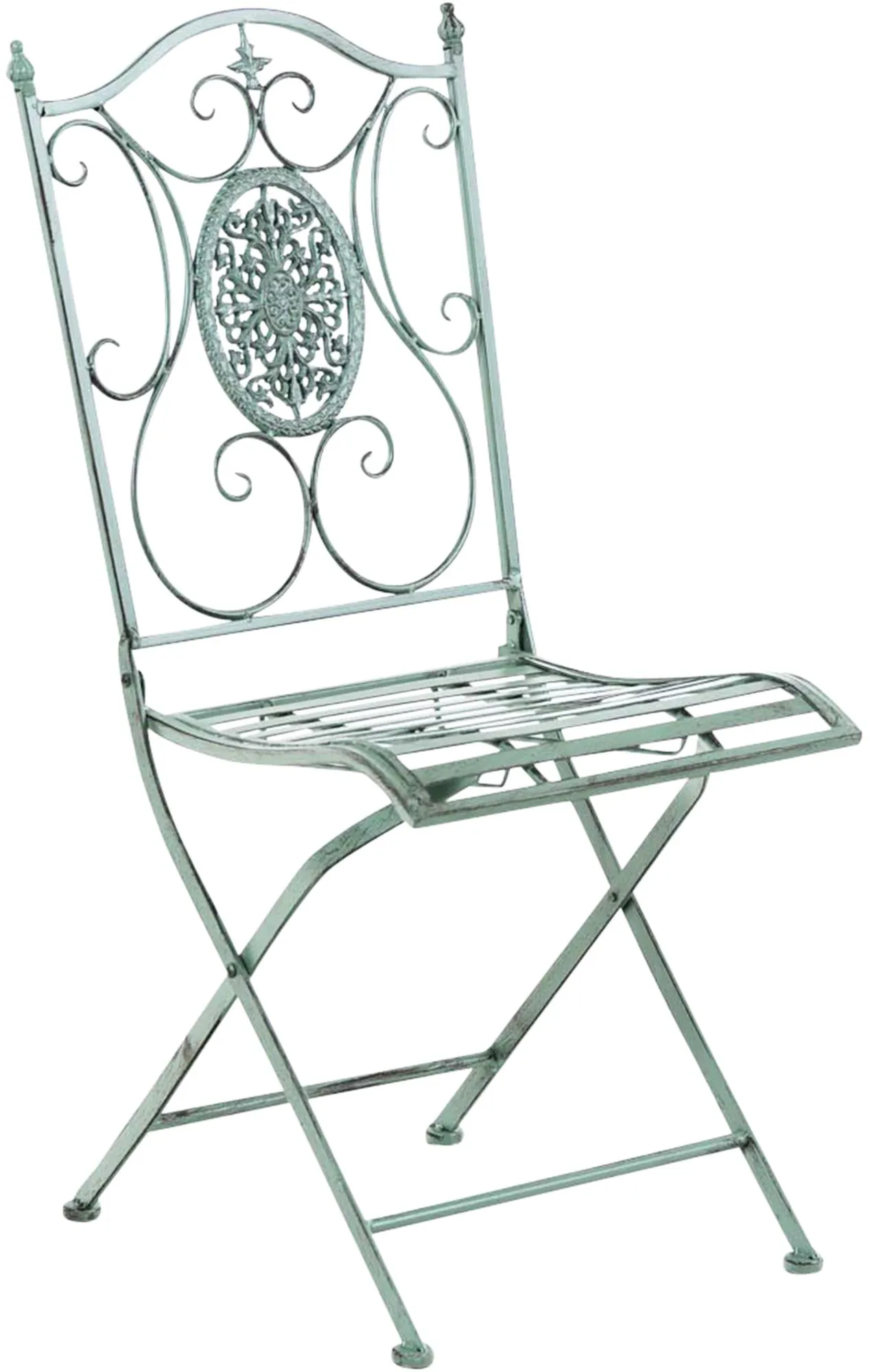 Gartenstuhl Sibell 91.5x42x49 cm antik-grün