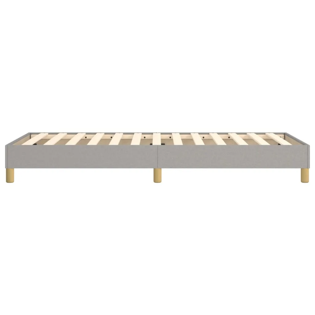 Boxspring-Bettrahmen Hellgrau 203x100x25 cm Stoff und Massivholz