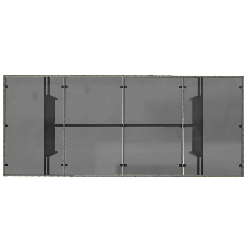 Gartentisch-Set Grau 190 x 80 x 75 cm für den Außenbereich
