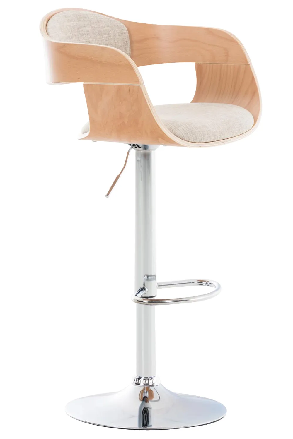 Barhocker Kingston 88-102x50x48 cm natura/creme
