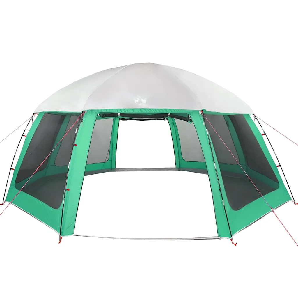 Poolzelt Meergrün 612x612x285 cm – Wasserdicht, mit Bodenplane