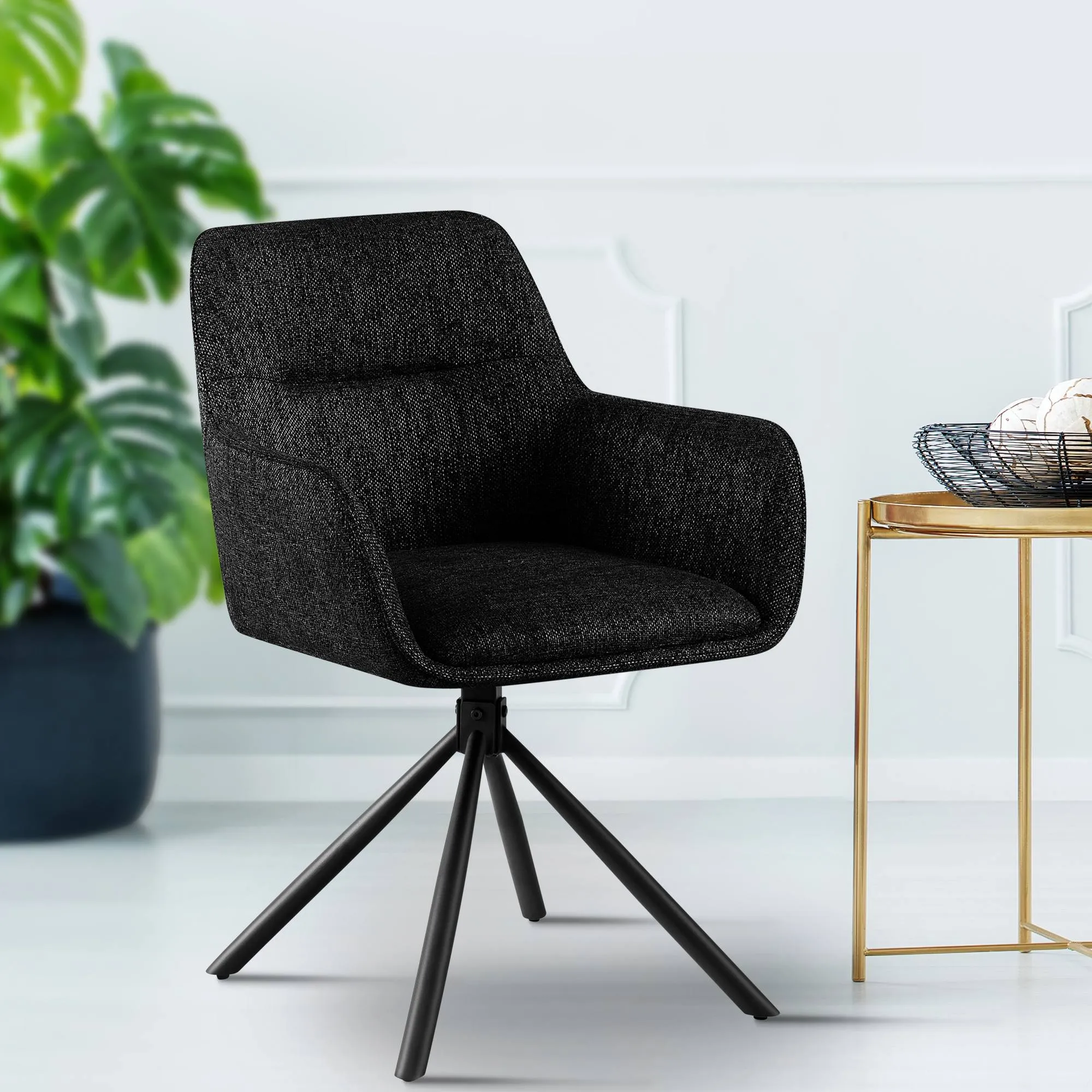 Stuhl Tipton 84x58x59 cm schwarz