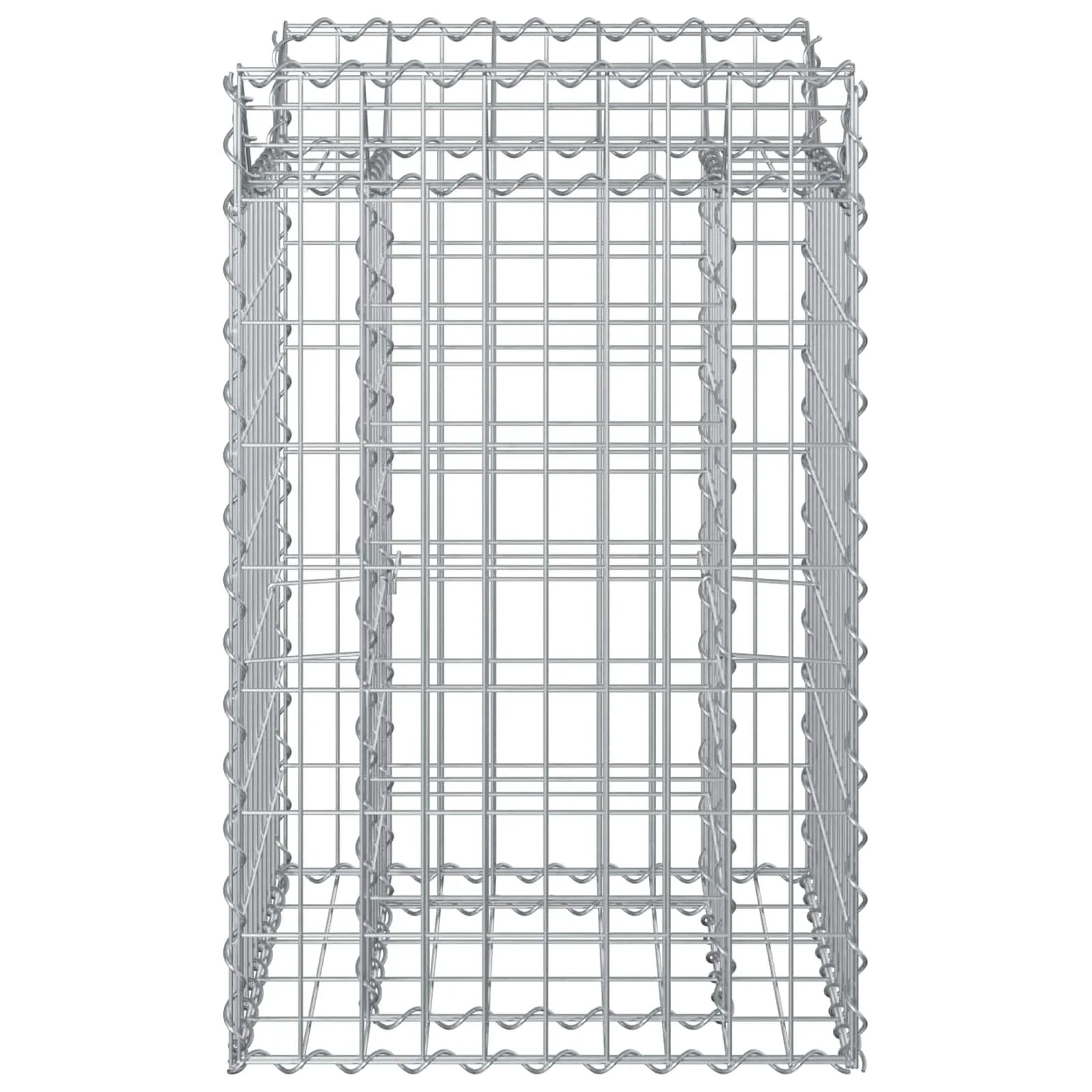 Zaunpaneele Silber 50x50x80 cm aus verzinktem Stahl