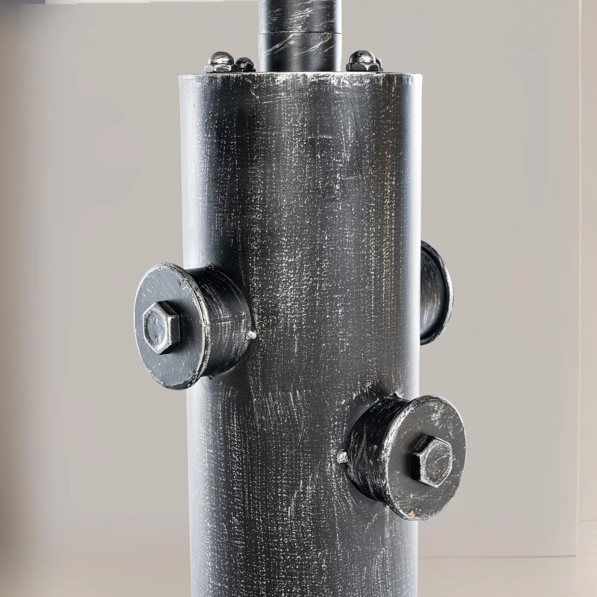 Stehtisch Ruhr Massivholz 54 cm antik silber