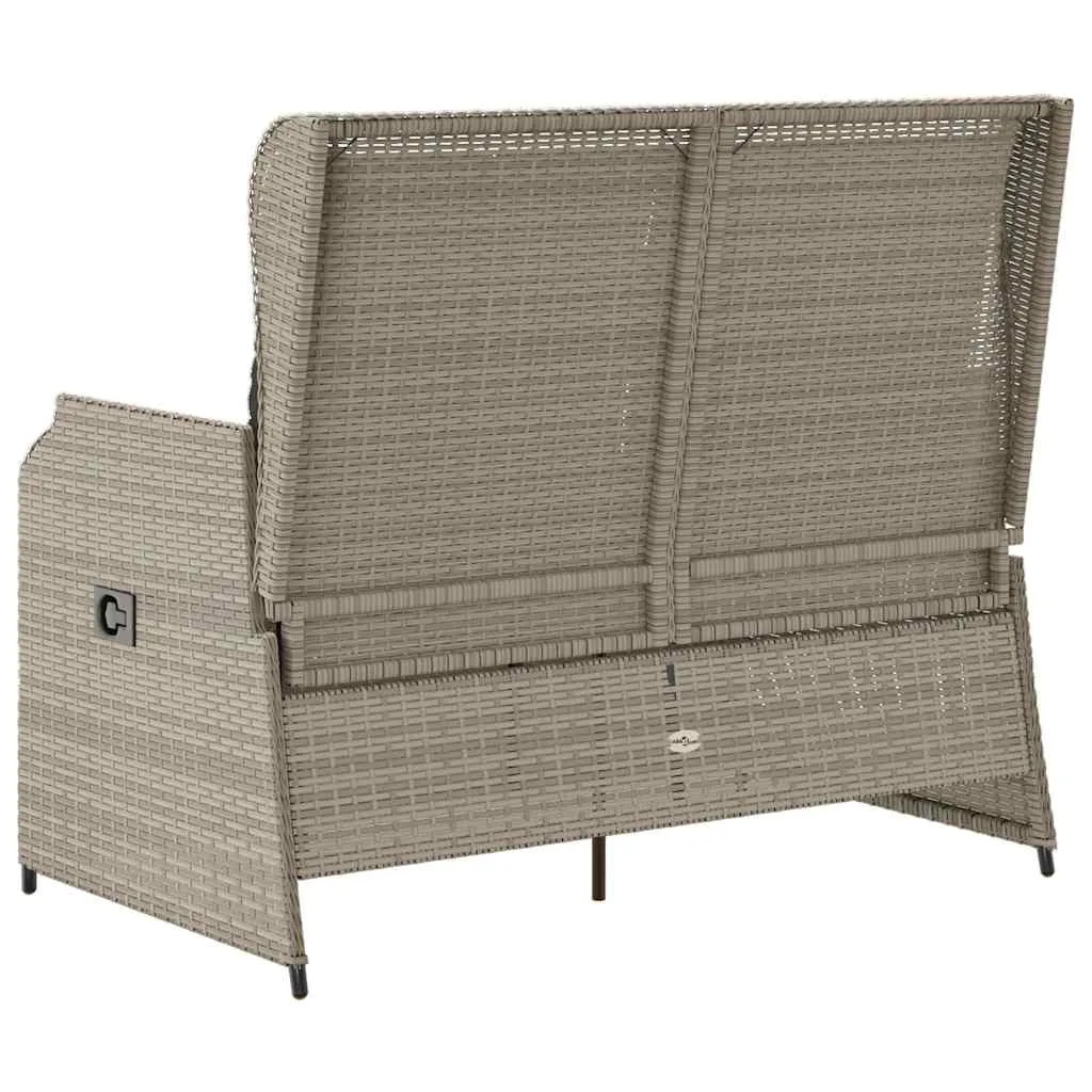 Garten-Relaxbank Hellgrau 110 x 67 x 95 cm