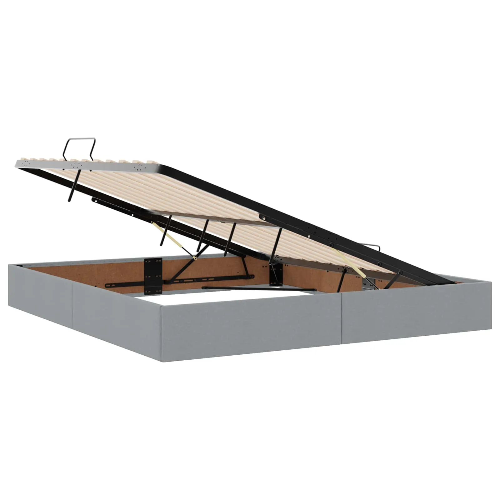 Ottoman Bettgestell 203 x 160 x 23,5 cm Hellgrau
