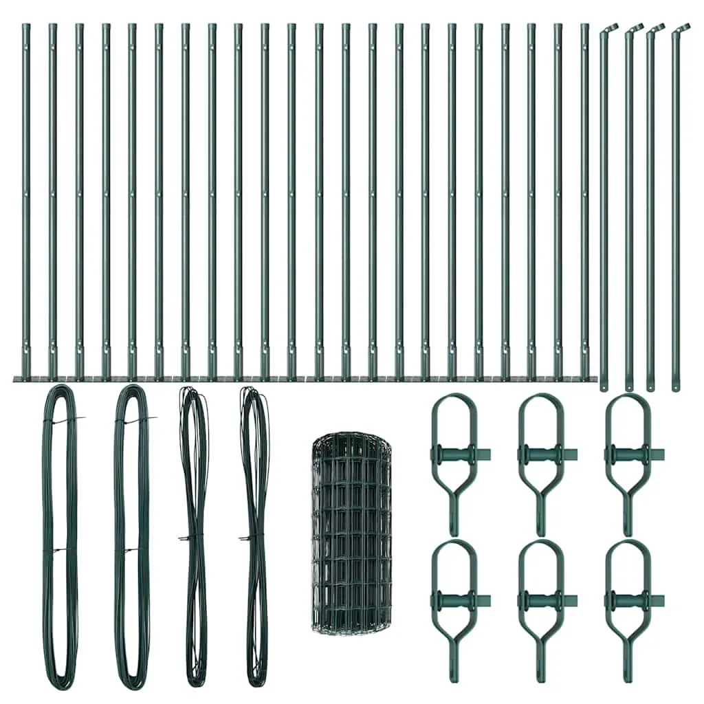Outdoor-Zaunpaneel Set 5000 x 3,2 x 60 cm in Grün