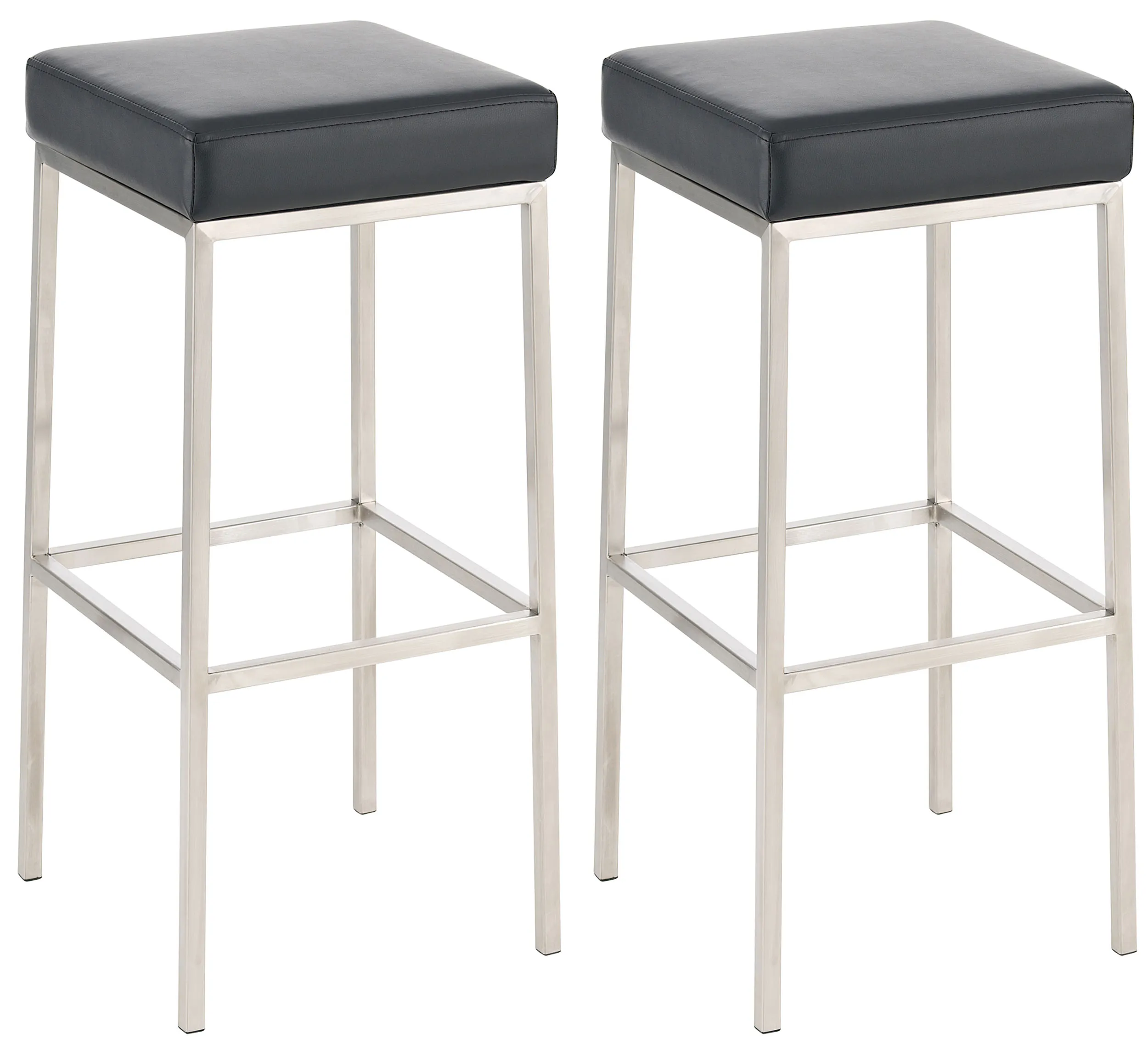 2er Set Barhocker Montreal 37x37x85 cm schwarz