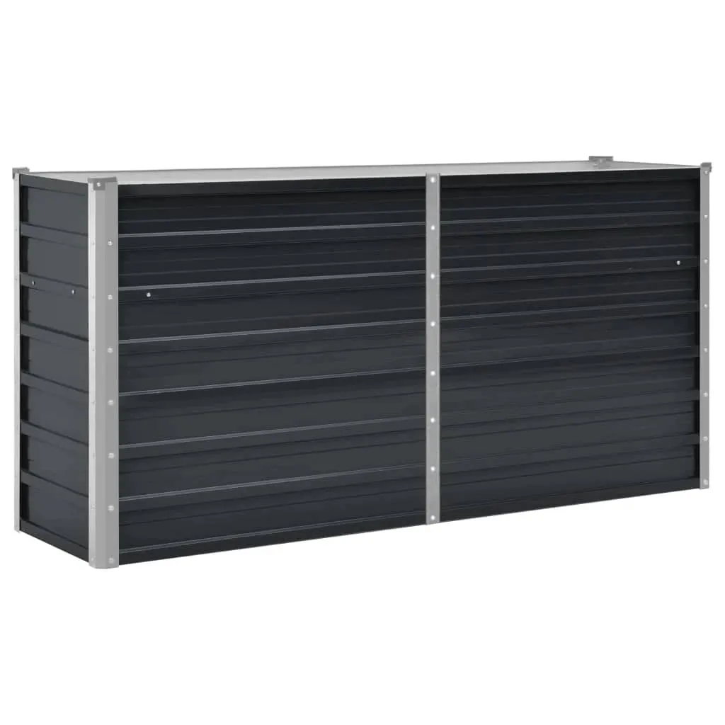 Garten-Hochbeet Metall 160x40x77 cm Anthrazit