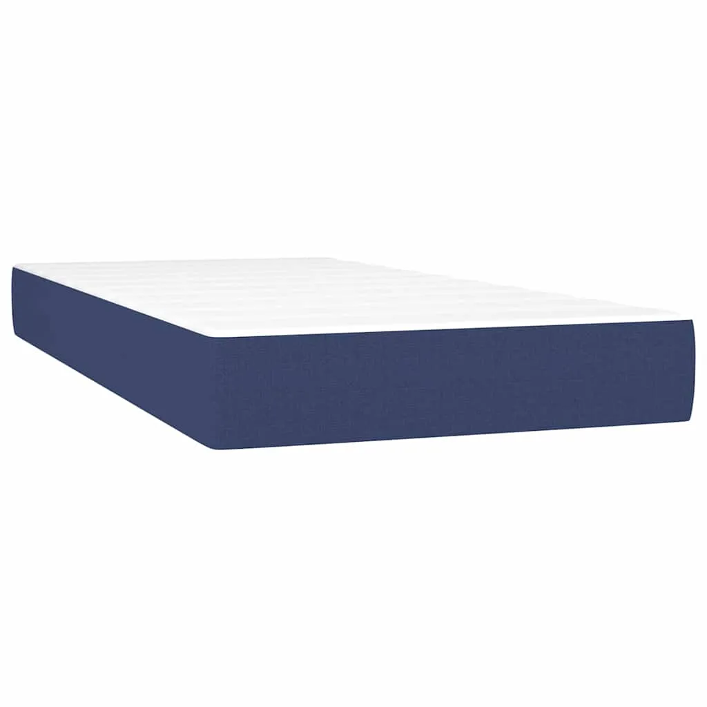 Boxspringbett mit Taschenfederkernmatratze, 203x83 cm, Blau