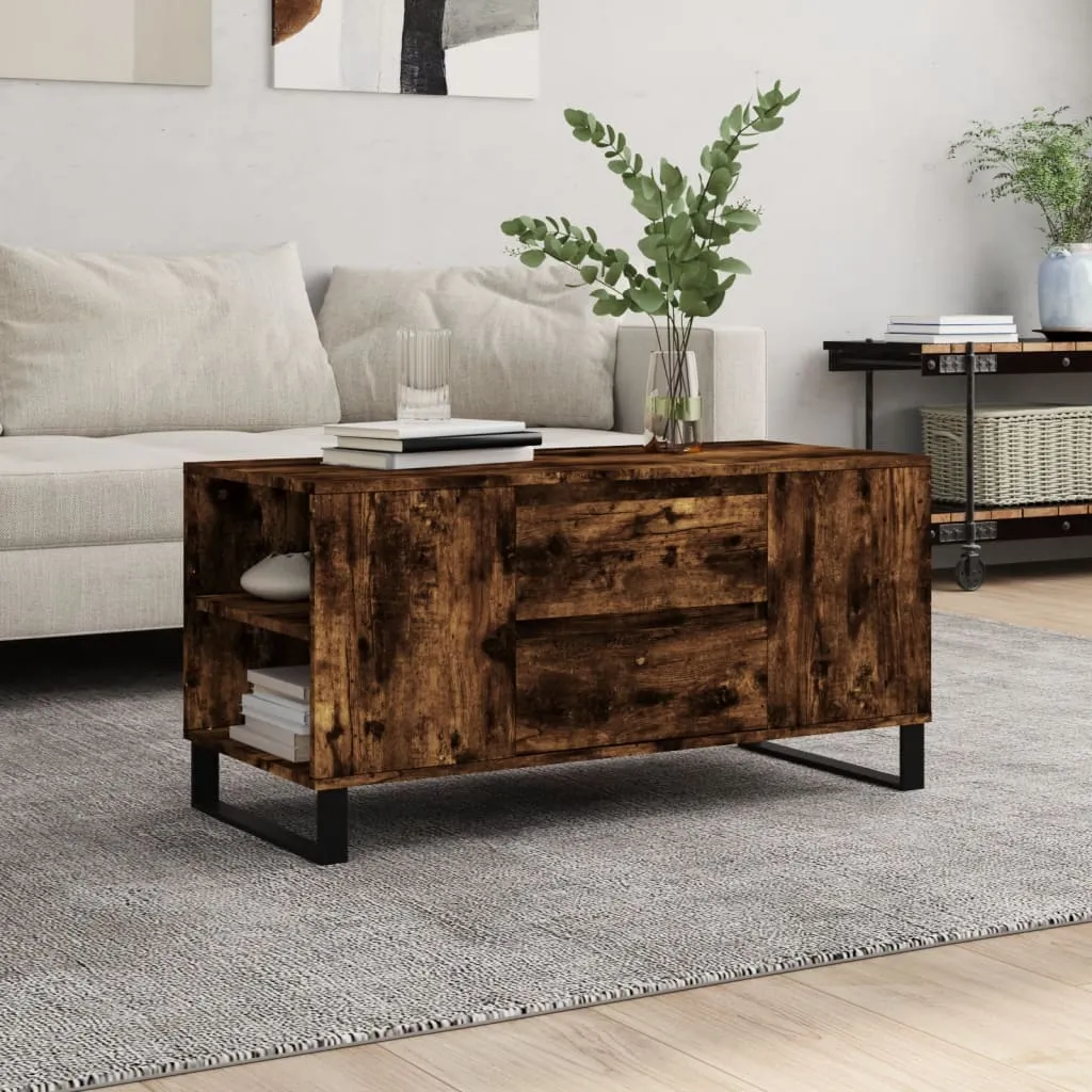 Moderner Couchtisch 102 x 44,5 x 50 cm in Räuchereiche