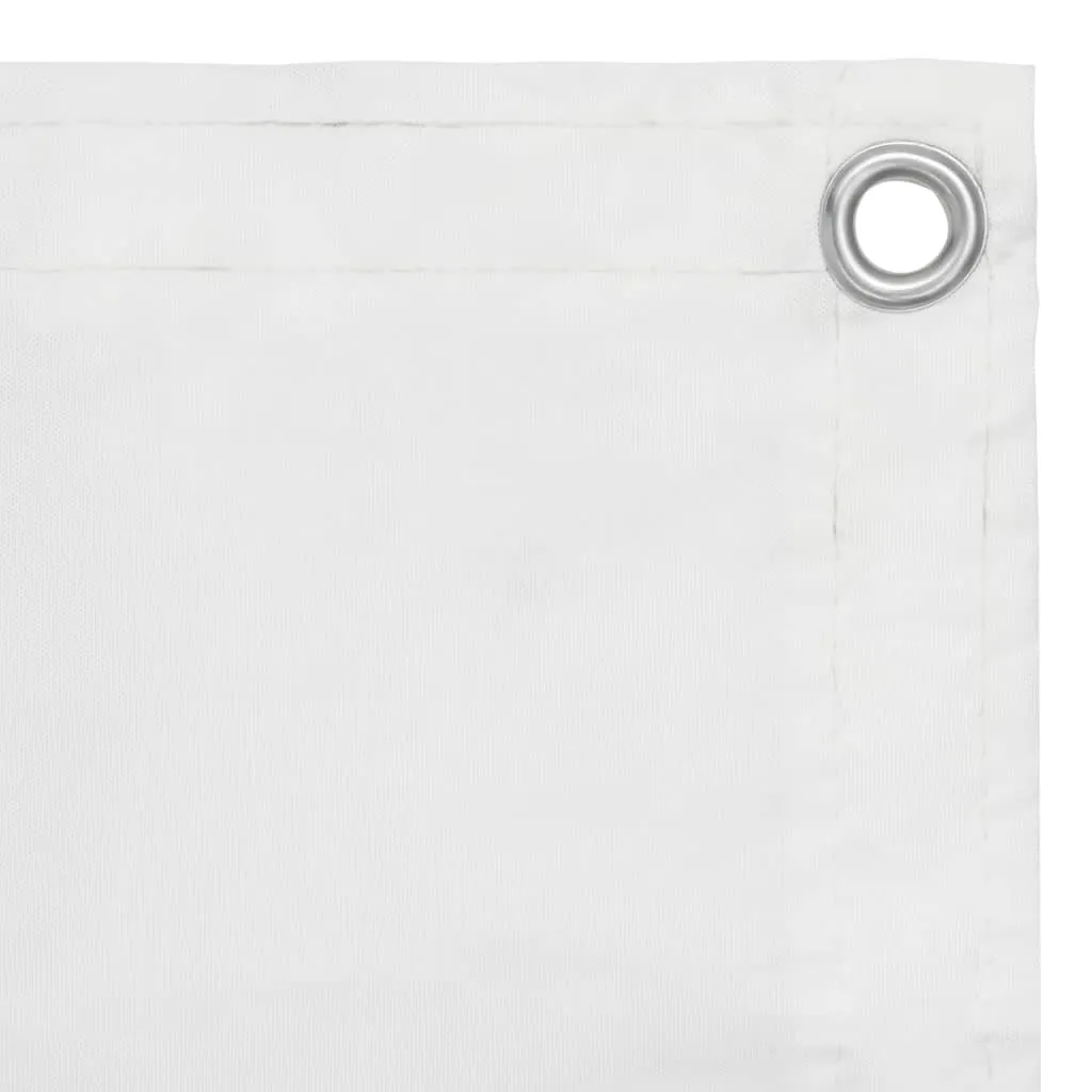 Wasserdichter Balkon-Sichtschutz 75x400 cm Weiß aus PU-beschichtetem Oxford-Gewebe