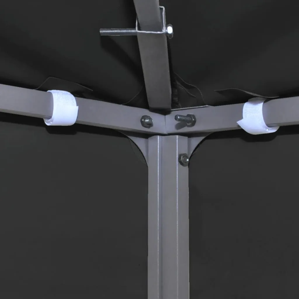 Pavillondach Ersatz 4x3 m Anthrazit mit Kaminabzug und PVC-Beschichtung