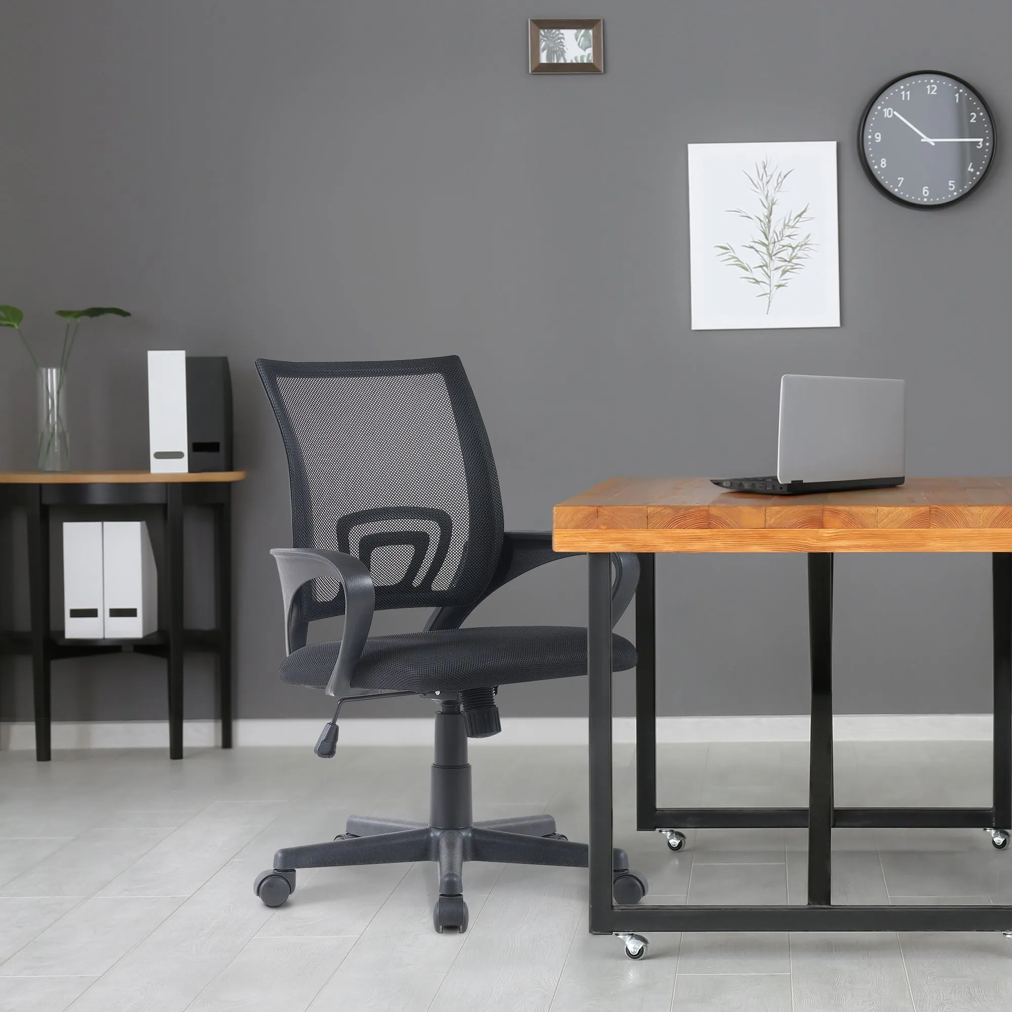 Bürostuhl Genius 59x52x88-100 cm schwarz