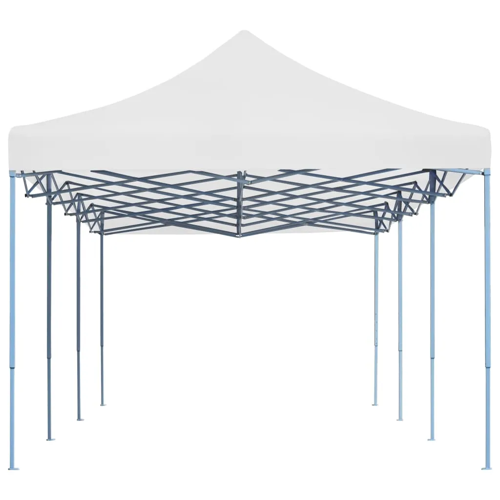 Faltbares Partyzelt 291x870x315 cm Weiß mit pulverbeschichtetem Stahlrahmen
