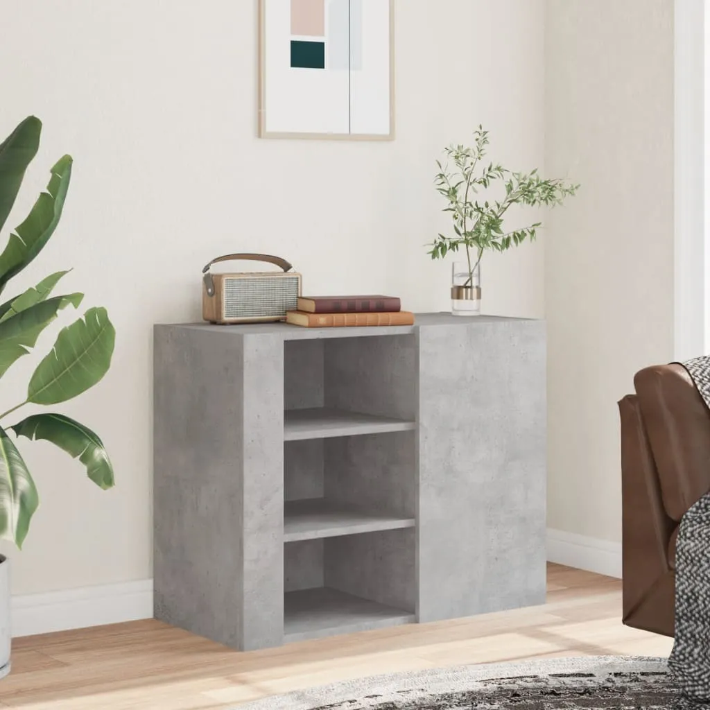 Wandschrank Betongrau 75 x 35 x 60 cm aus Holzwerkstoff