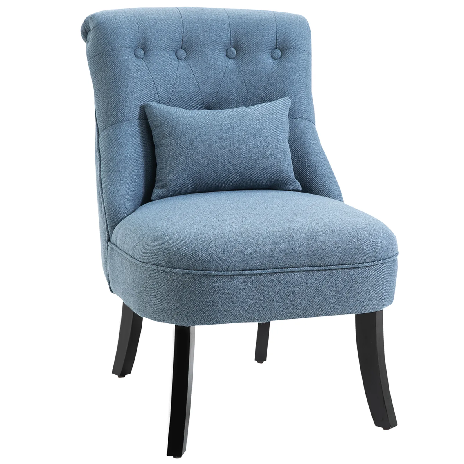 Eleganter Esszimmerstuhl Blau 52,5x69x77 cm im Vintage-Stil