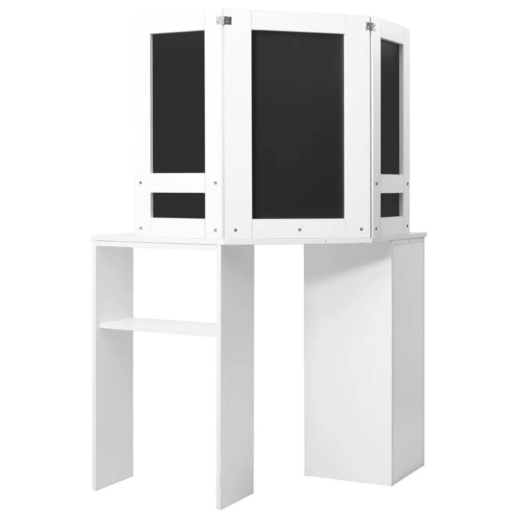Eleganter weißer Schminktisch 111 x 54 x 141,5 cm aus MDF