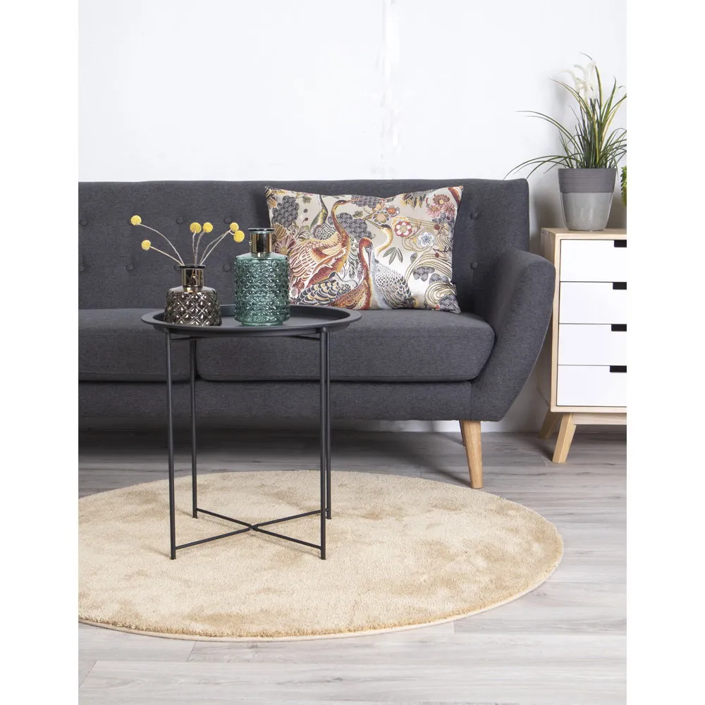 tinkaro Bastia Beistelltisch Stahl ø47x50 cm Schwarz