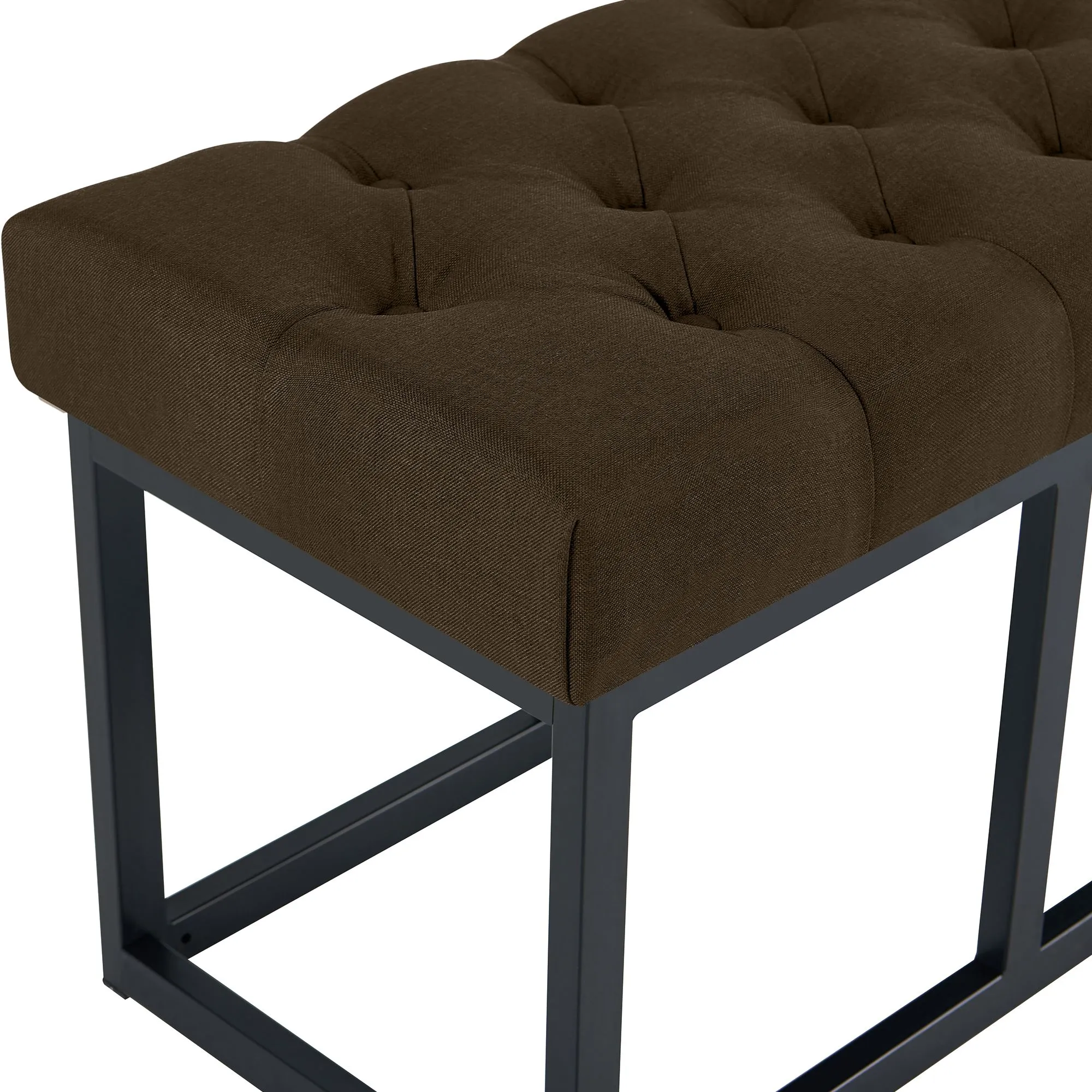 Sitzbank Amun 150x38x46 cm Braun