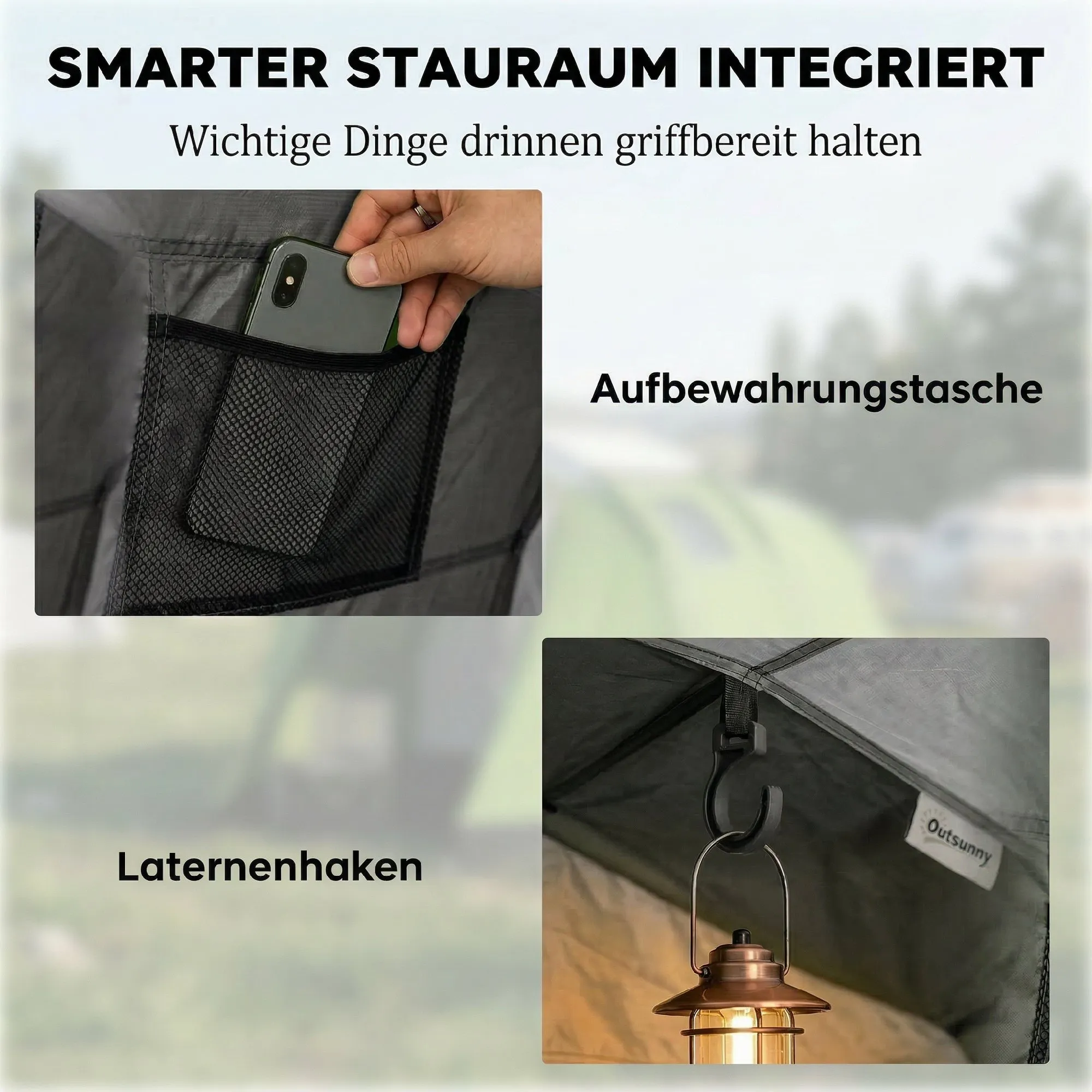 Kuppelzelt 2 Personen 210x210x150 cm Dunkelgrau-Rot