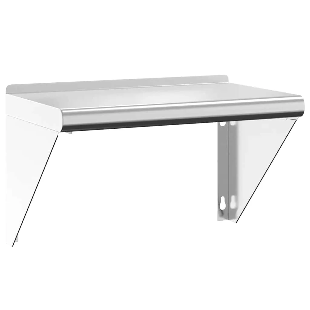 Wandregal Edelstahl 50 x 30 x 31 cm Silbern