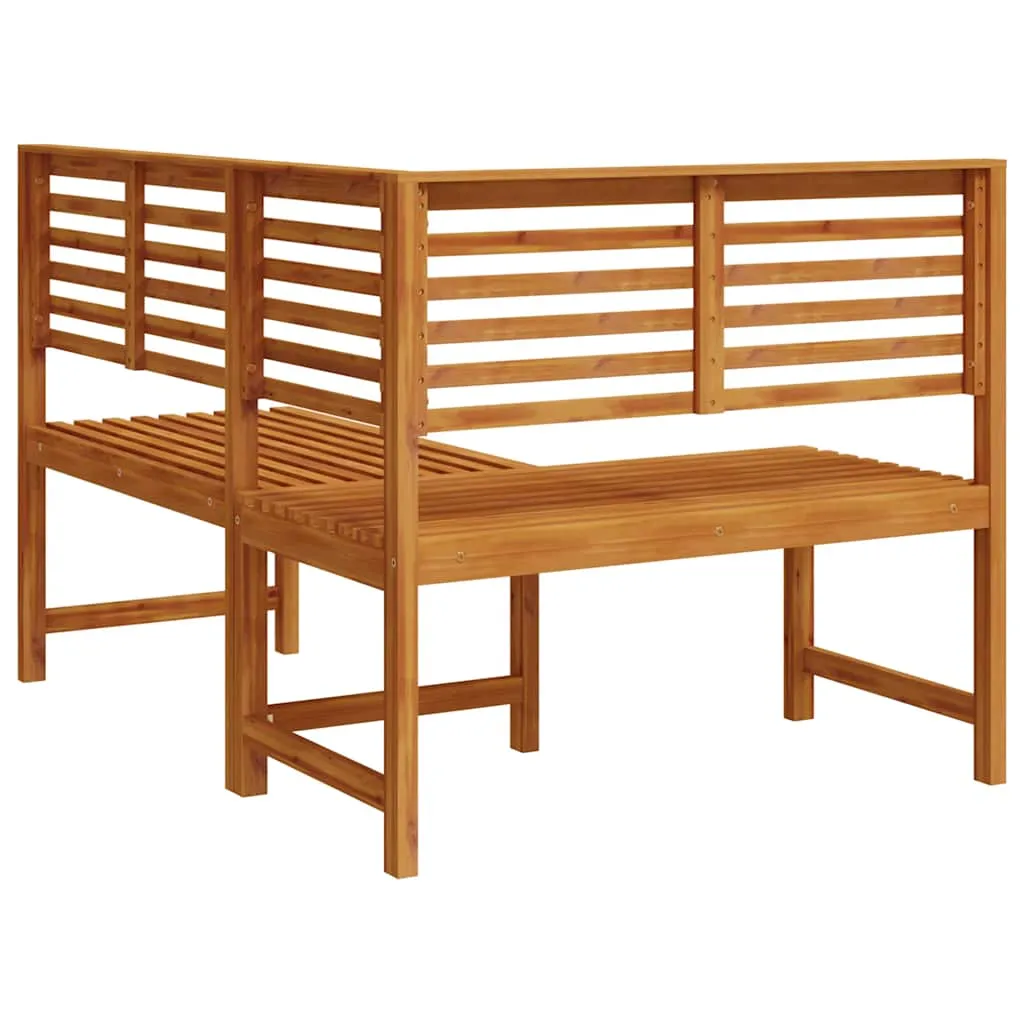 Eckbank aus Echtholz 140 x 100 x 91 cm in Naturfarbe