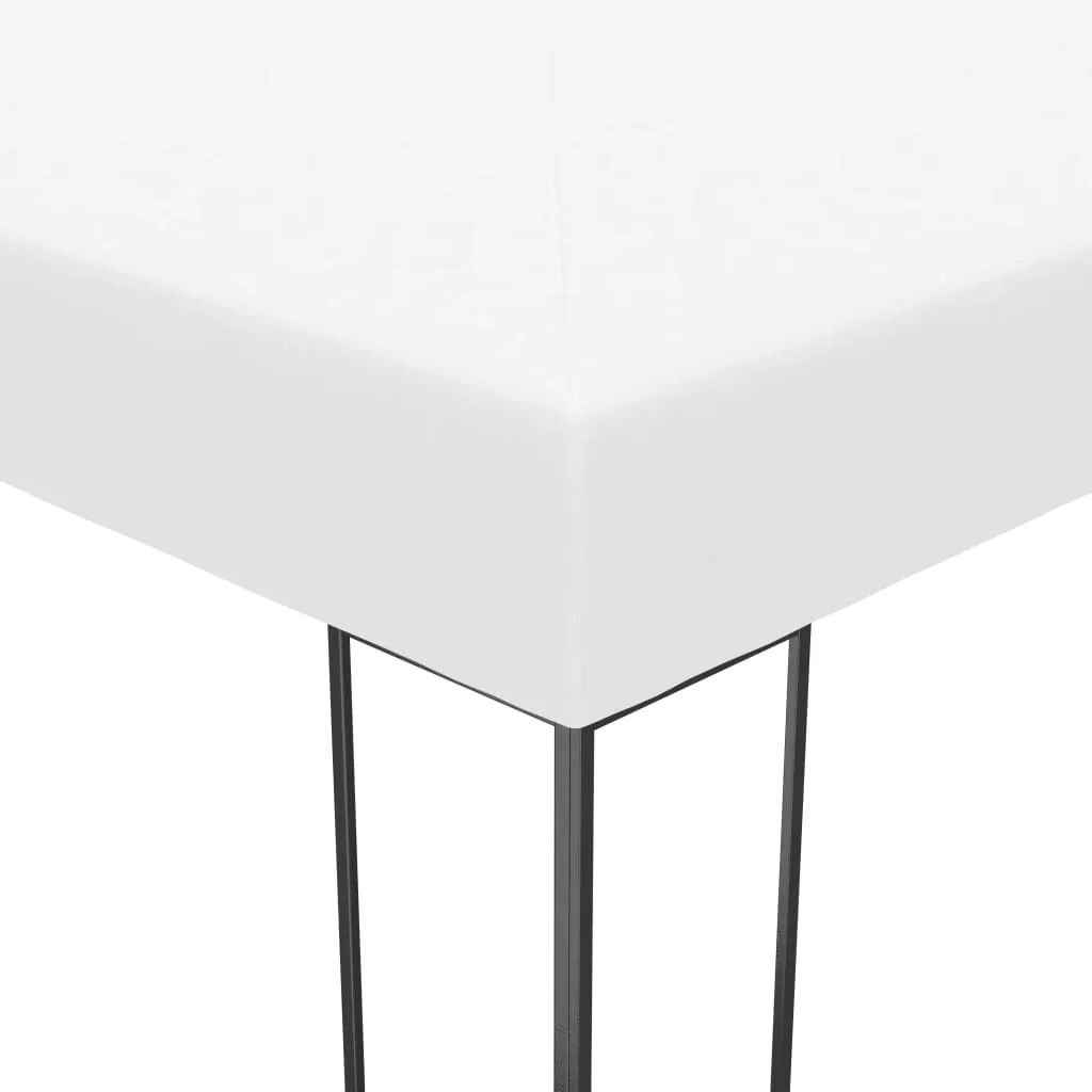 Weißer Pavillon 3 x 3 x 2,7 m mit UV-Schutz und Solar-Lichterkette