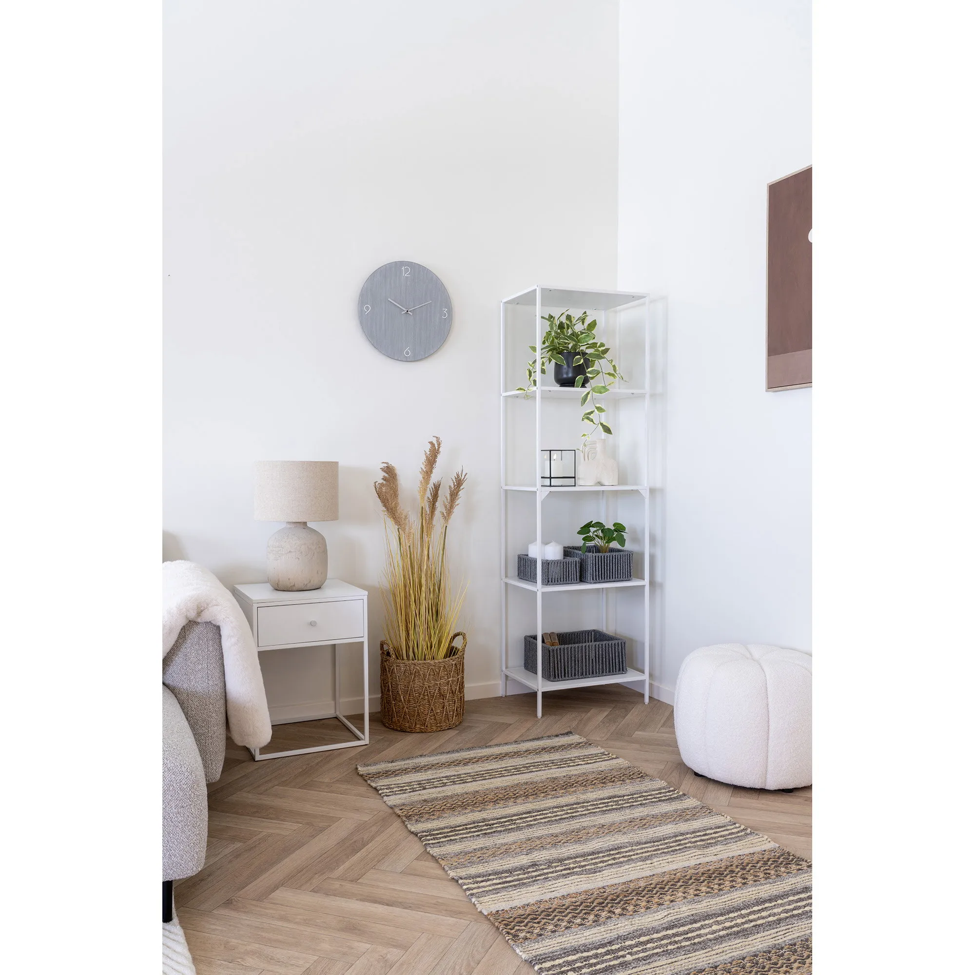 tinkaro Puffer Paisley Pouf ø48x38 cm Off-White