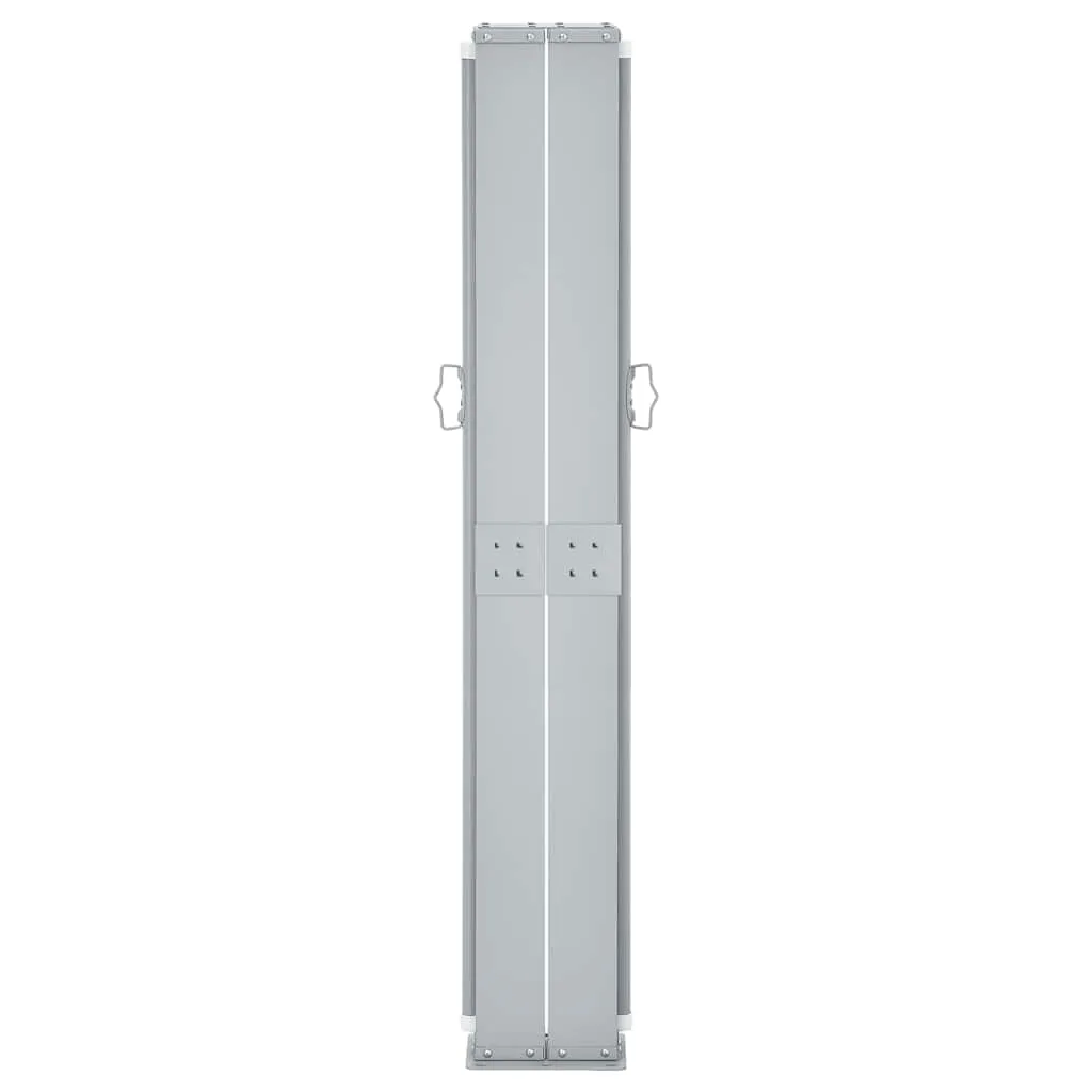 Doppelte Seitenmarkise 170 x 0-600 cm in Creme und Grau
