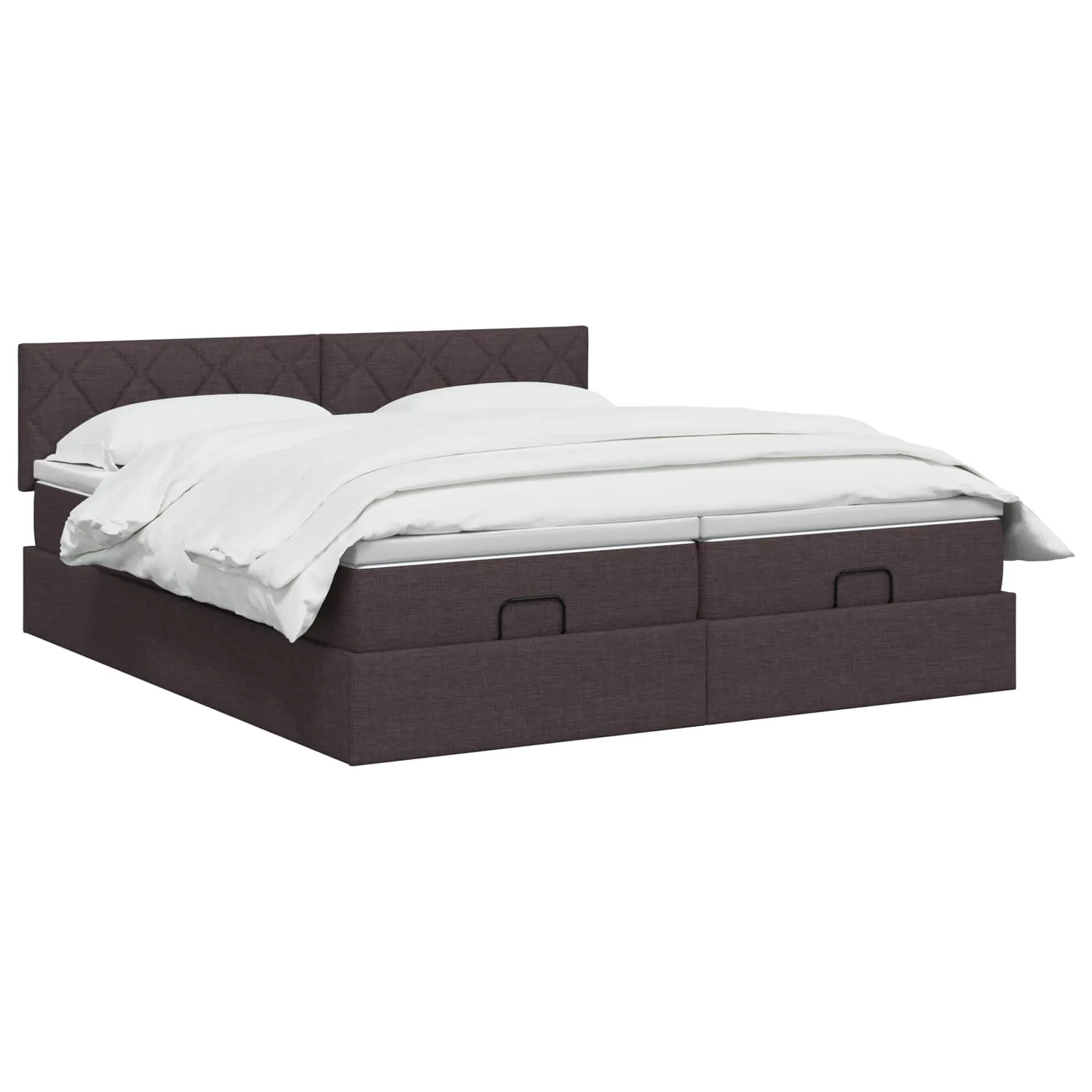 Ottoman-Bett mit Matratze 200x200 cm Dunkelbraun