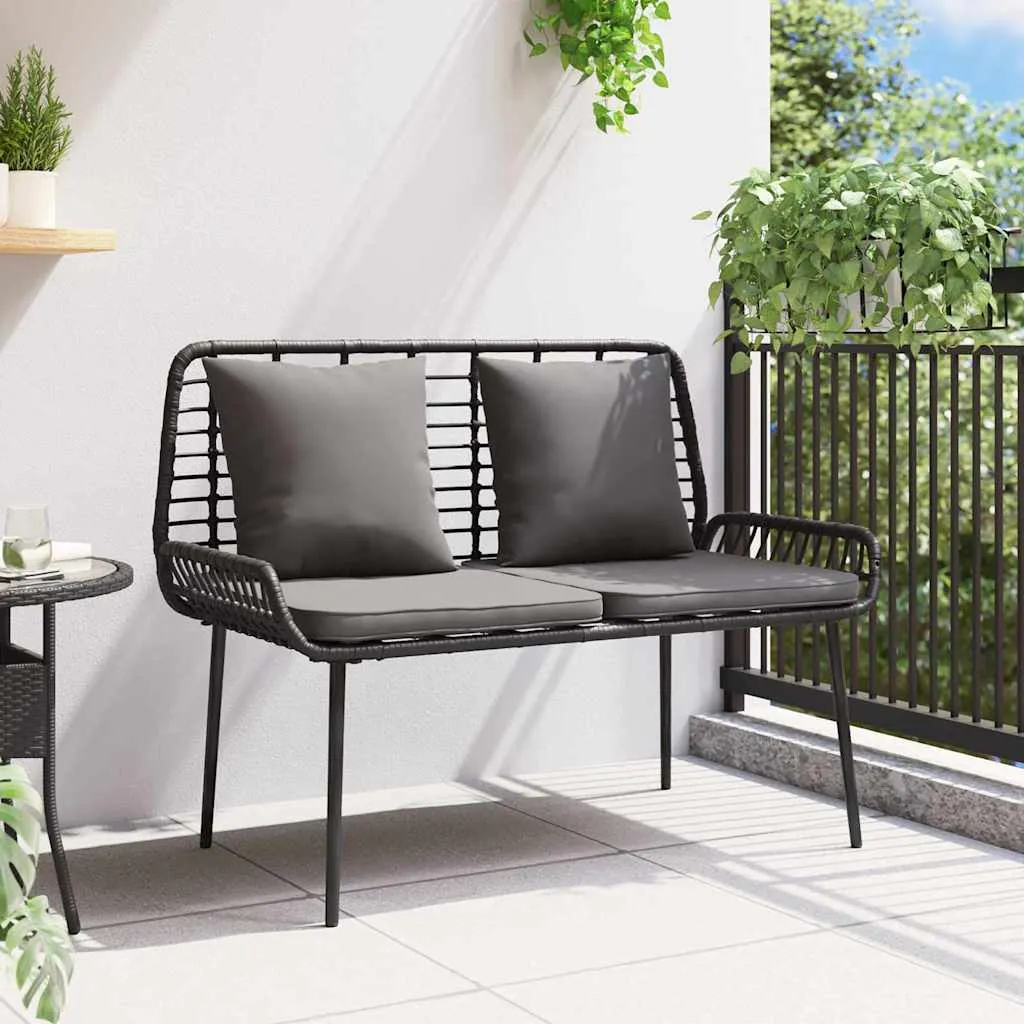 Gartenmöbelset Poly-Rattan 109x63x83 cm Schwarz Anthrazit
