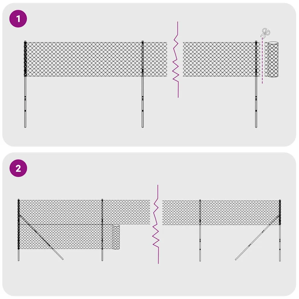 Grüner Maschendrahtzaun 1,8 x 25 m mit PVC-beschichtetem Stahl