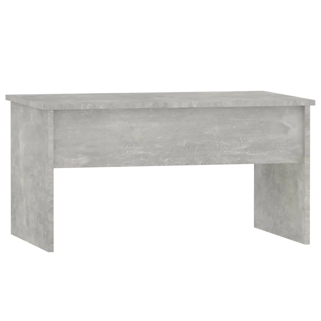 Vielseitiger Couchtisch 80x50,5x41,5 cm Betongrau aus Holzwerkstoff