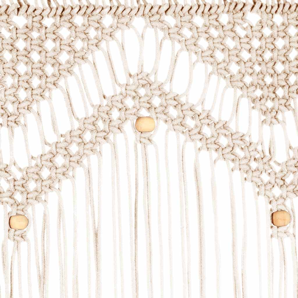 Fadengardine Makramee 140 x 240 cm Creme Baumwolle