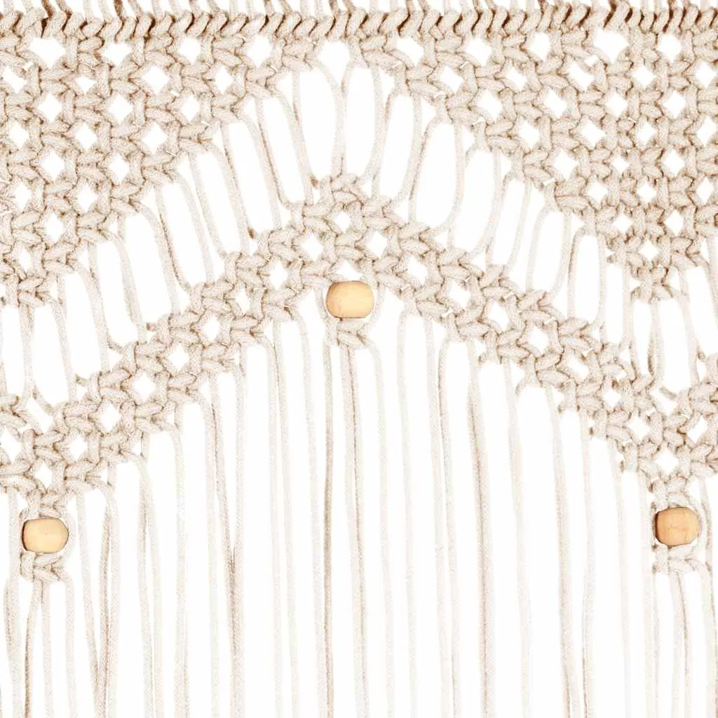 Fadengardine Makramee 140 x 240 cm Creme Baumwolle