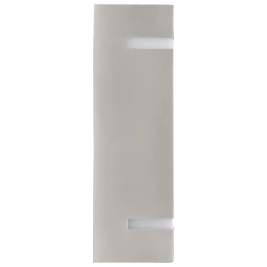 Outdoor-Wandleuchte Edelstahl 75x95x238 mm Silbern, 2er-Set