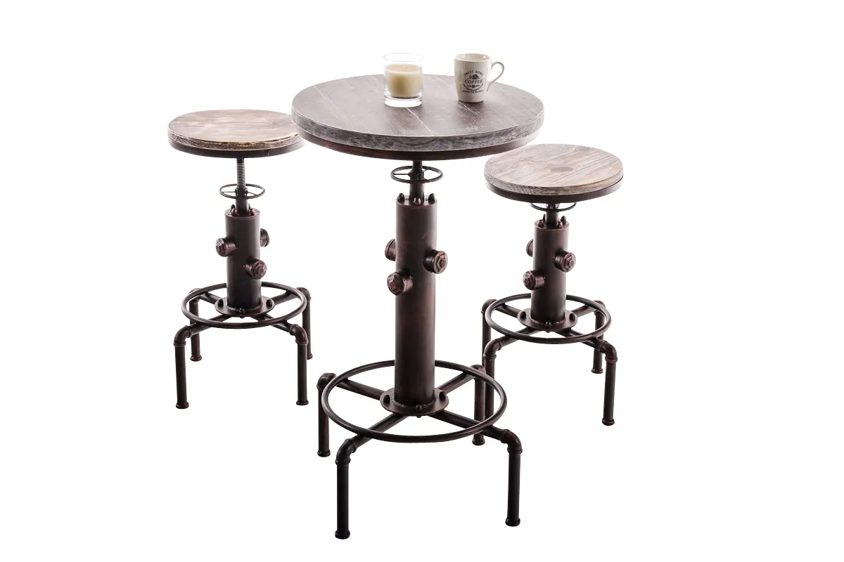 Stehtisch Lumos 79-100x39x39 cm Bronze Vollholz