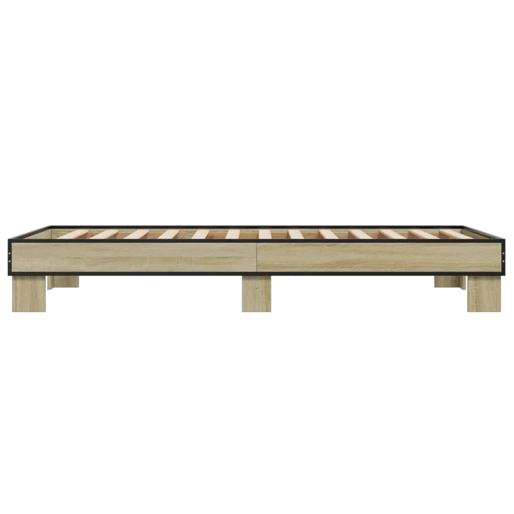 Bett Sonoma-Eiche 193 x 78 x 30 cm mit stabilen Holzbeinen