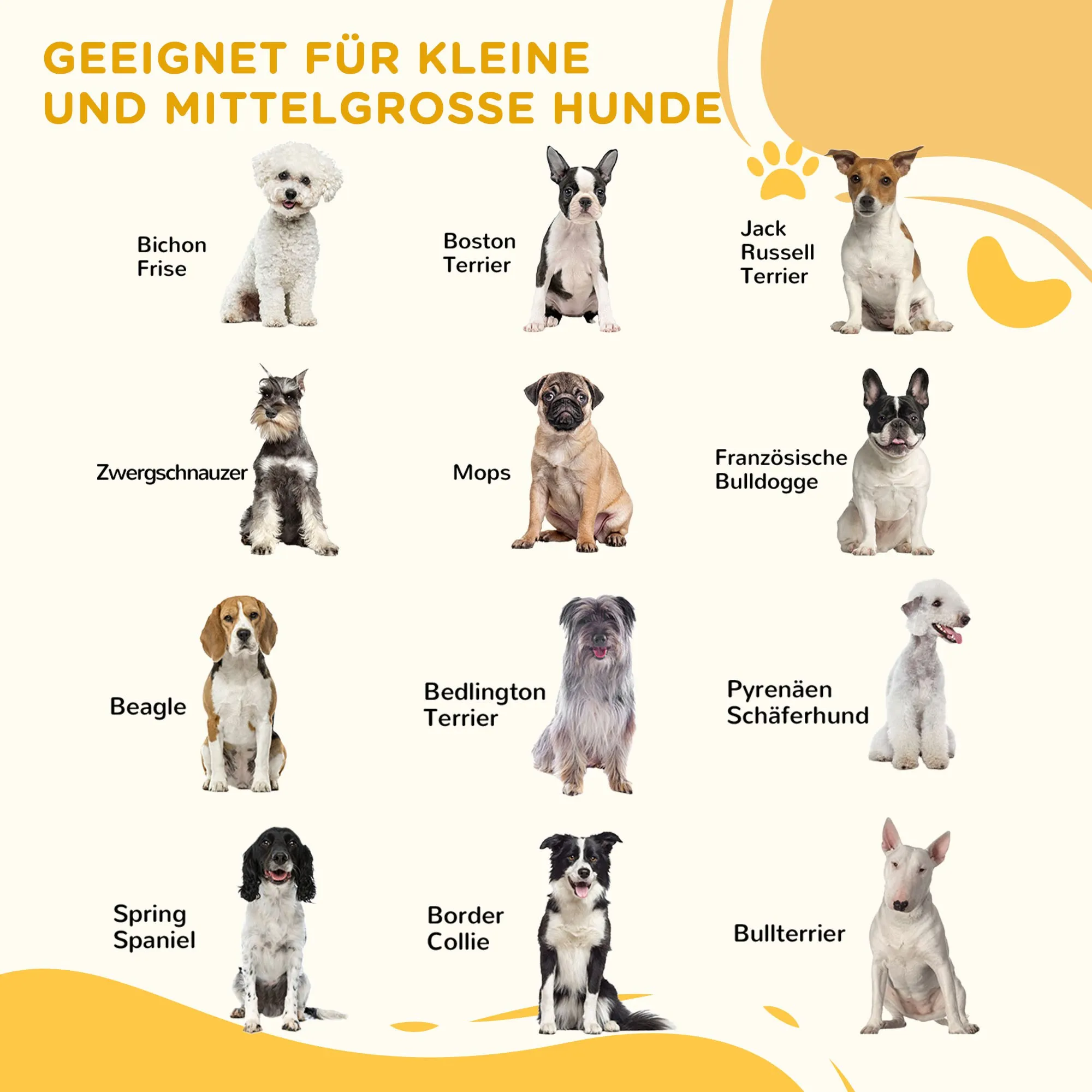 Hundegitter freistehend aus MDF, klappbar, 155 x 76 cm, Weiß