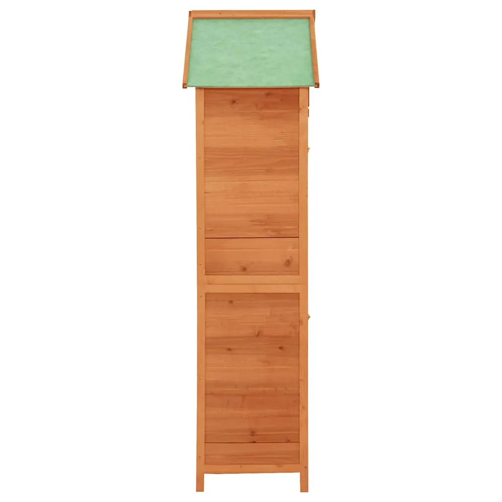 Kompakter Holzschrank 42,5 x 64 x 190 cm mit wasserdichtem Dach