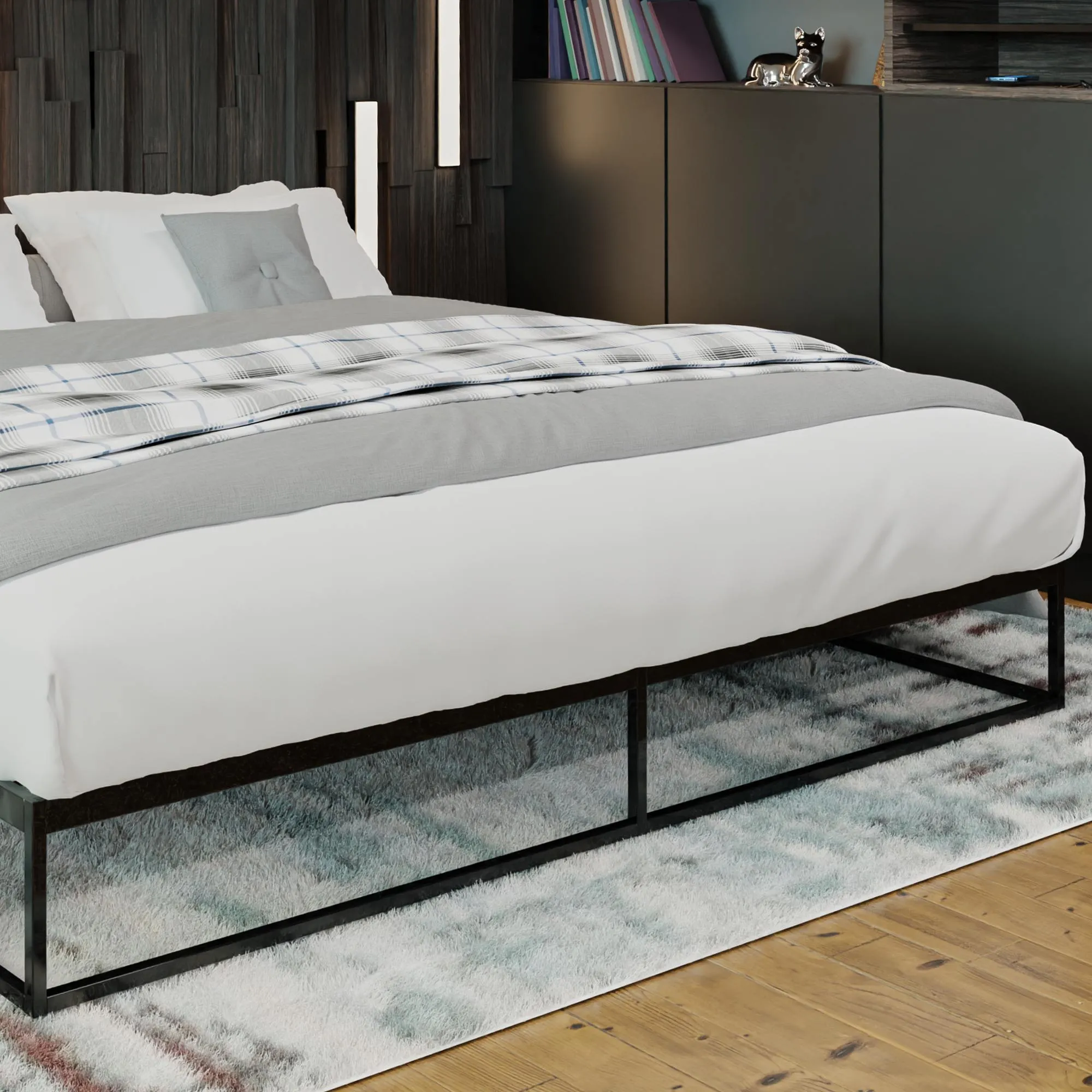 Metallbett Scala 200x200 cm schwarz