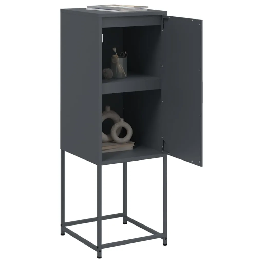 Highboard Industrie-Stil 36x39x107 cm Anthrazit Stahl