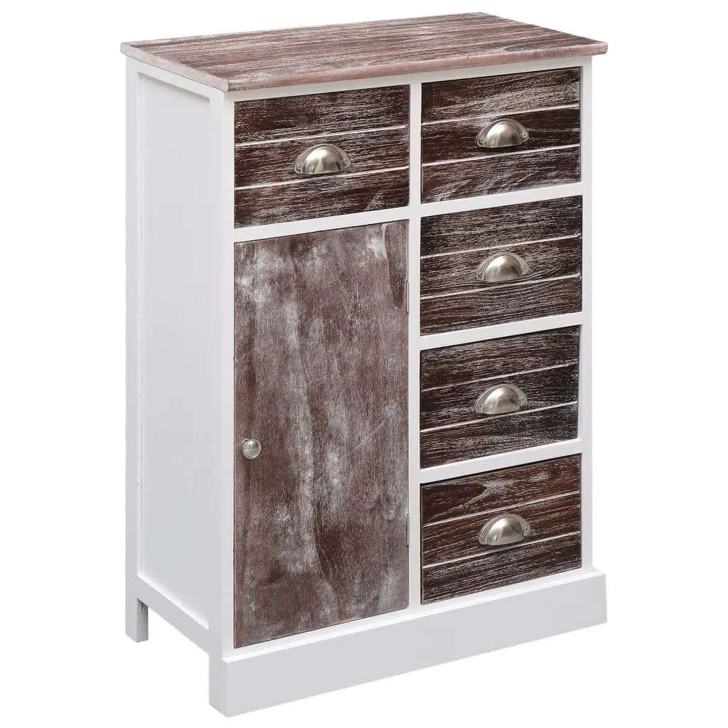 Sideboard mit 10 Schubladen Braun 113x30x79 cm Holz