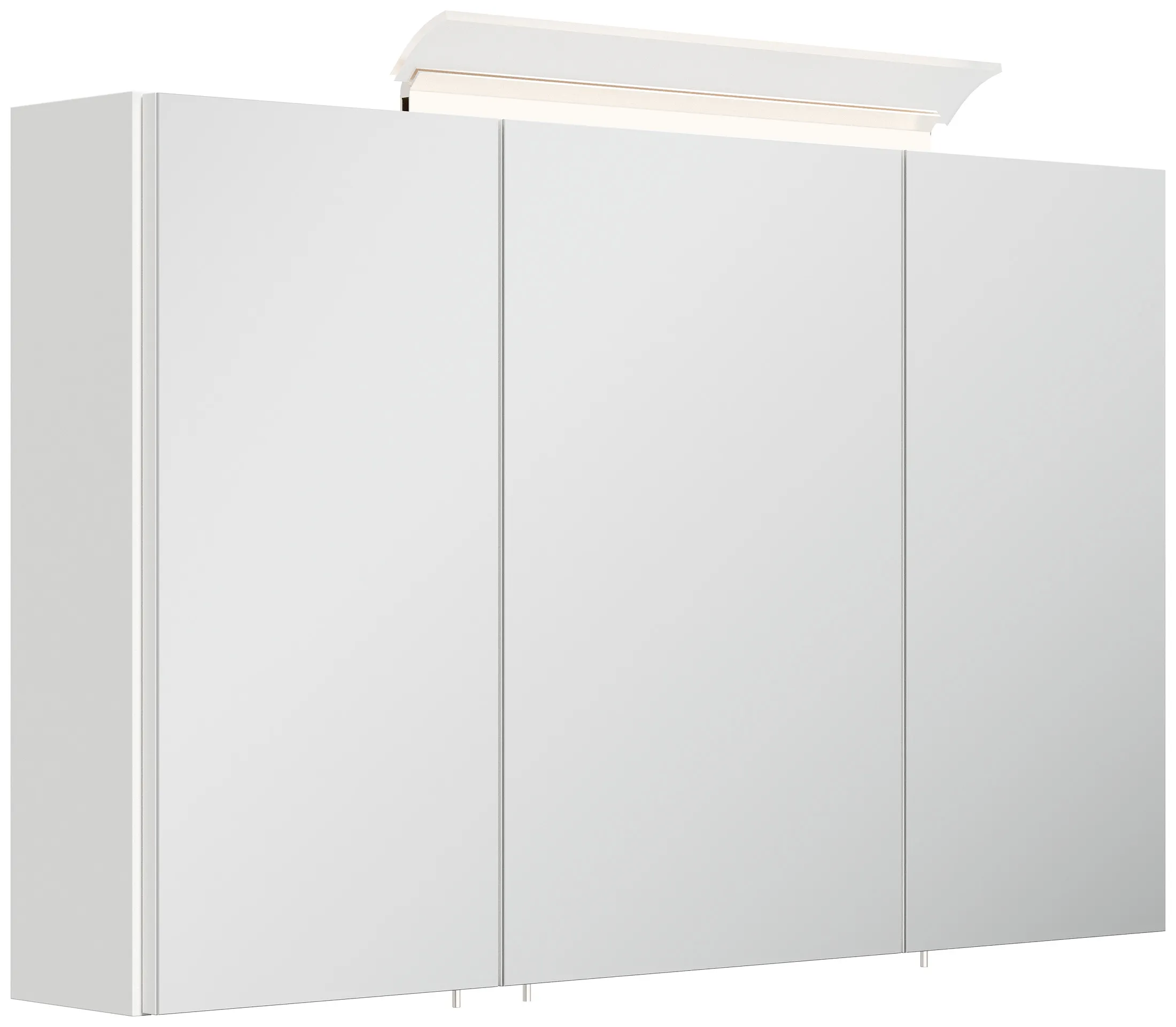 Spiegelschrank 120cm inkl. Design LED-Lampe und Glasböden weiss hochglanz Spiegelschrank 120cm inkl. Design LED-Lampe und Glasböden weiss hochglanz