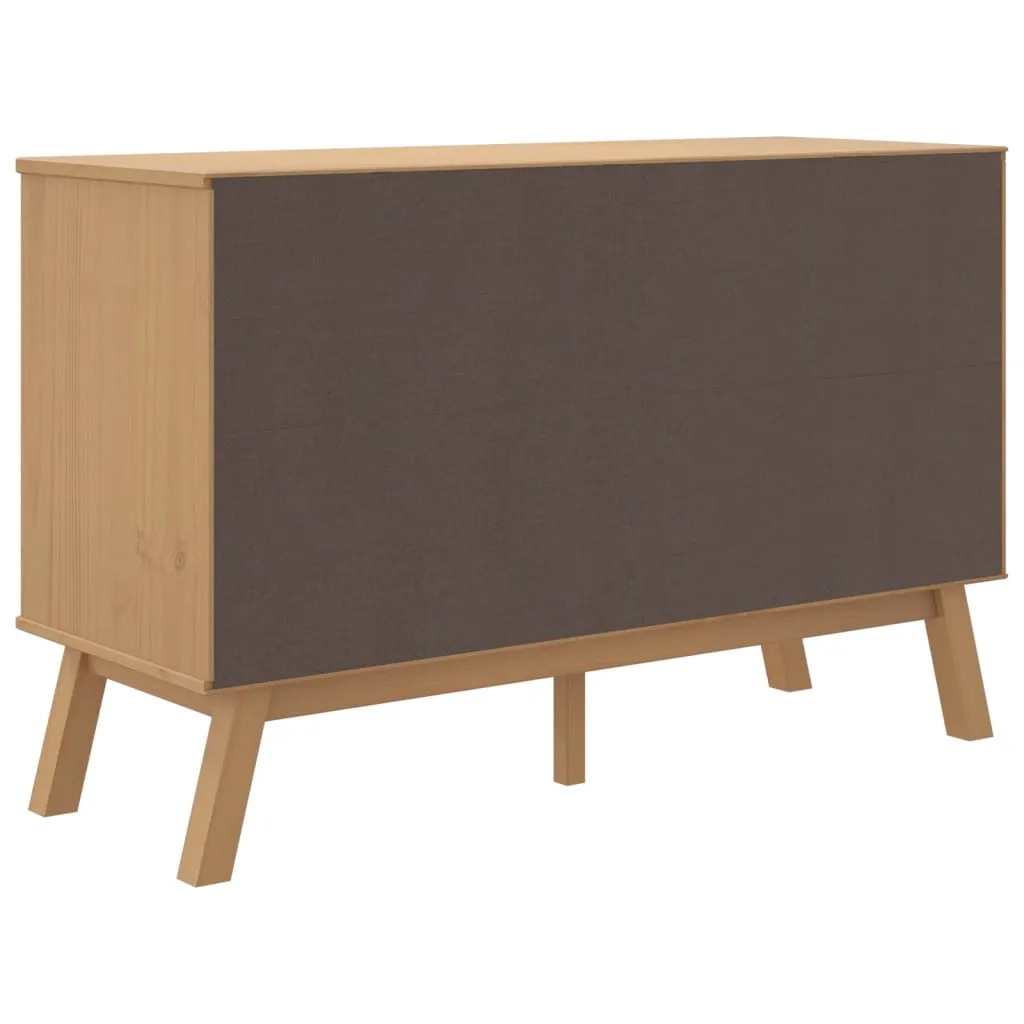 Sideboard aus massivem Kiefernholz Braun 114 x 43 x 73,5 cm